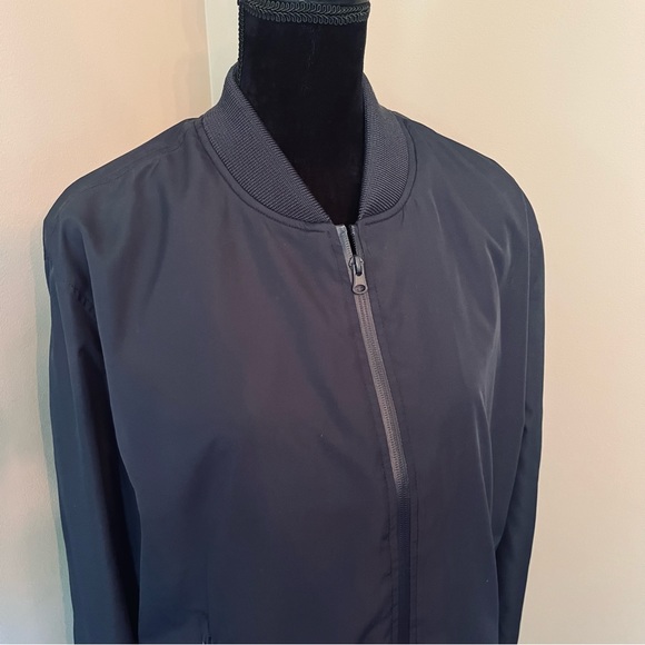 POINT ZERO Navy Sz XL Performance Windbreaker Bomber Jacket - Picture 4 of 11